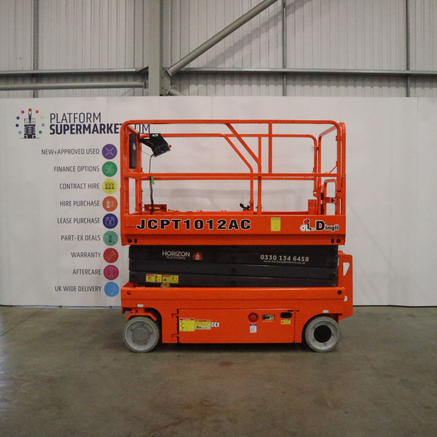 10m-Used-Dingli-1012AC-1488-Electric-Scissor-Lift